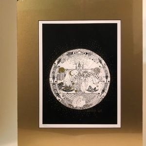 Gold Black White Libra Limited Matted Lithograph